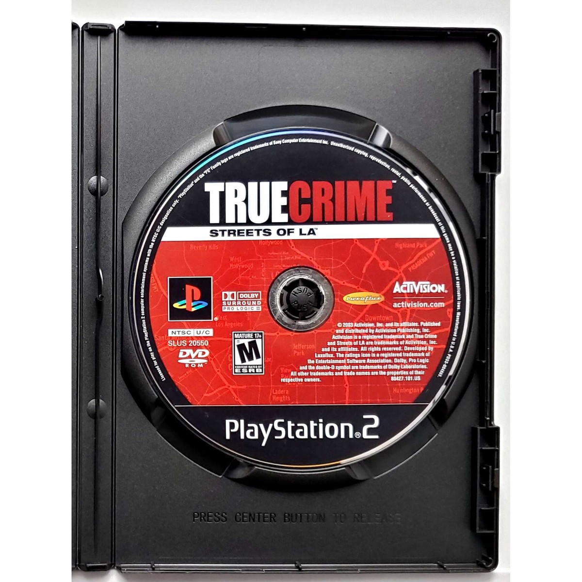 True Crime Streets Of LA - Sony Playstation 2 PS2 Pristine Tested