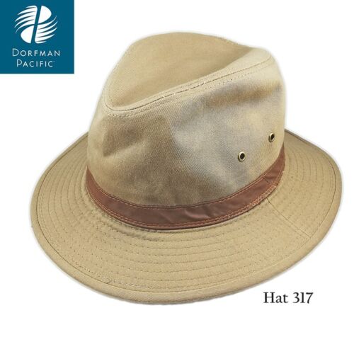 DPC UPF50+ Cotton Twill Fedora Hat Size XL 317 - Picture 1 of 5