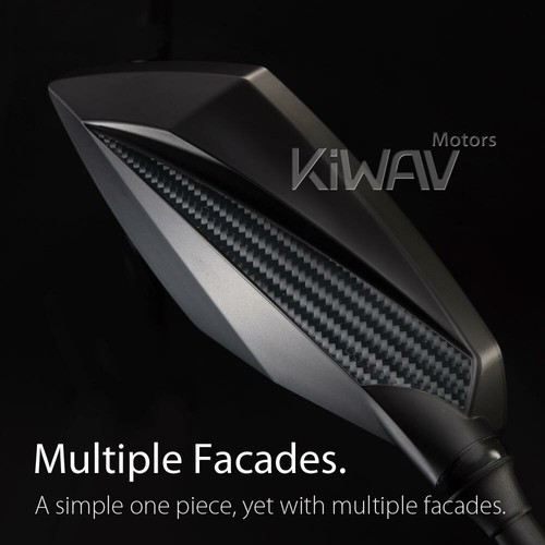 Motorcycle Mirrors Deus Black and Carbon M10 for Suzuki Gladius GSX 1400 1200 - Picture 3 of 12