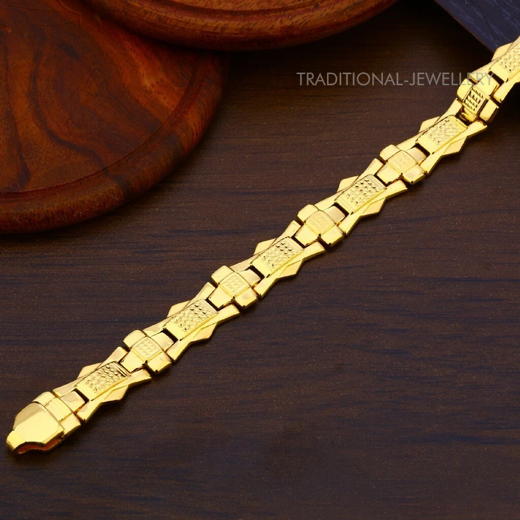 Mens bracelet gold new design deals