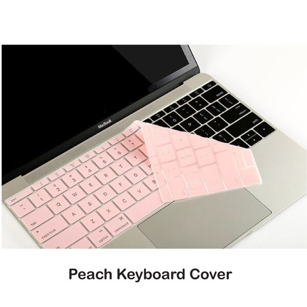 MacBook Case Matte Peach + Peach Keyboard Cover + LCD Air