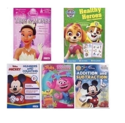 New 5pc Children s Learning Workbook Bundle. Math, Time, Money, Health, Counting