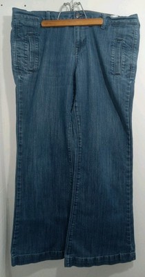 Old Navy Women's Jeans Sz 14R Flared Style# 898930 *Wear To Seat* Blue