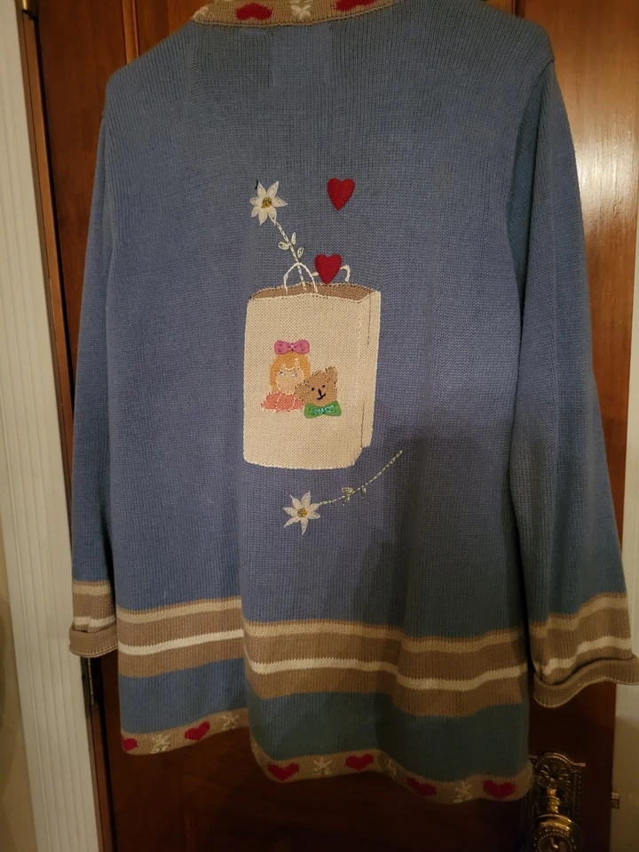 Suéter Vintage Storybook Knits Raggedy Ann And Andy, Talla Mediana Foto 4 de 4