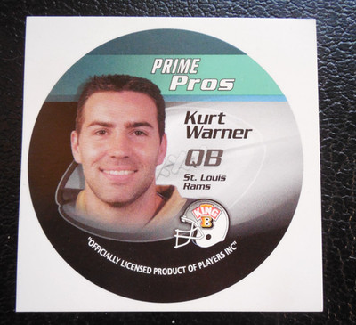 2001 King B Kurt Warner St Louis Rams hand cut from orig sheet Northern Iowa