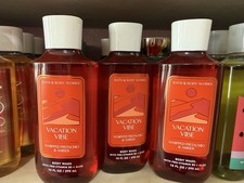 NEW Bath and Body Works Vacation Vibe Body Wash 10 Oz Bottles Set Of 3