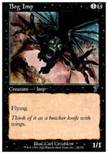 Moderate Play x 1 Bog Imp - Foil 7th Edition