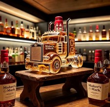 Limited Edition Semi Truck Whiskey Decanter Glass Liquor Bottle Bar Display