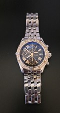 Breitling Crosswind, stahl/gold, Brillantlünette, 43mm, D13355