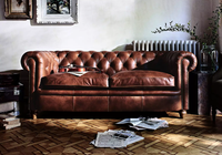 Chesterfield Sofa Couch Polster Stoff Leder Couchen Polster Garnitur 3 Sitzer