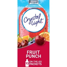 Crystal Light Fruit Punch Artificially Flavored Powdered 10 Count (Pack of 1) 