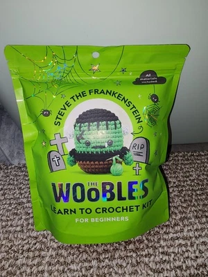 Woobles Crochet Kit For Beginners - Steve the Frankenstein * New