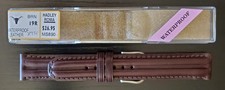Vintage NOS Hadley Roma 19mm Brown Ridged Waterproof Western Leather Watch Band