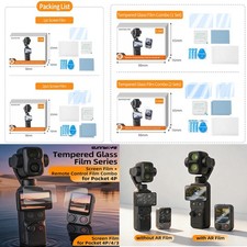 HD Tempered Glass Screen Protective Film Set For DJI Osmo Pocket 4P/4/3 Camera