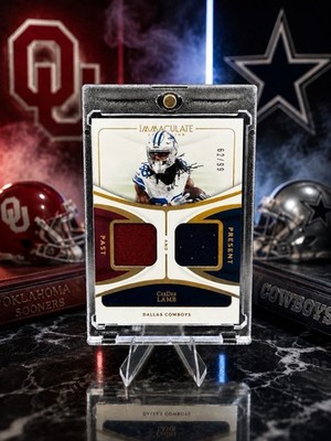 CeeDee Lamb Immaculate Past & Present Patch Card 62/99 Cowboys Sooners