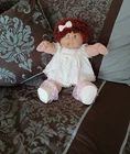 New ListingVTG Cabbage Patch Doll Auburn Loops Brown Eyes "OK" Tag #5 Tooth READ