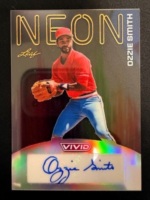 2026 Leaf Vivid Ozzie Smith Neon Acetate Auto 1/1 HOF Cardinals ONE OF ONE