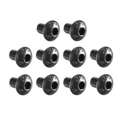 100pcs M5x8mm 10.9 Alloy Steel Button Head Hex Socket Cap Screw Bolt Black