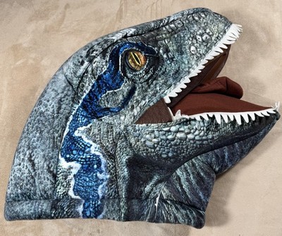 Dan Dee Jurassic World Big Greeter Head Velociraptor Blue Dinosaur Costume Mask