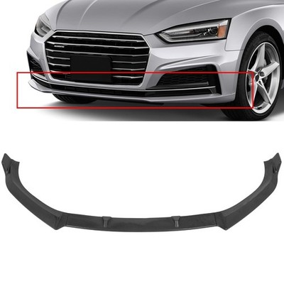 Glossy Carbon Look Front Bumper Lip Spoiler for Audi A5 2017-2018