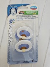 Gerber 2 Pack First Essentials Pacifier 0 Germany 2010 Soft Centers Latex Blue