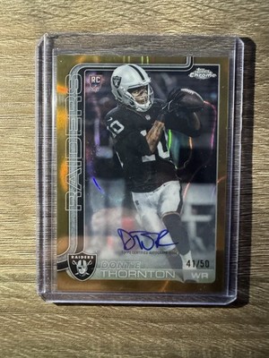  25 Topps Chrome Gold Lava Refractor Variation Auto Donte Thornton /50 RC Rookie