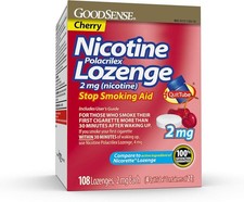 GoodSense Nicotine Polacrilex Lozenge, 2 mg nicotine , Stop Smoking Aid, Cherry