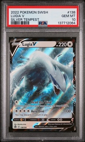 2022 POKEMON SWORD & SHIELD SILVER TEMPEST #138 LUGIA V PSA 10