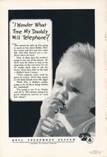 Magazine Ad - 1939 - AT&T / Bell System - Little boy
