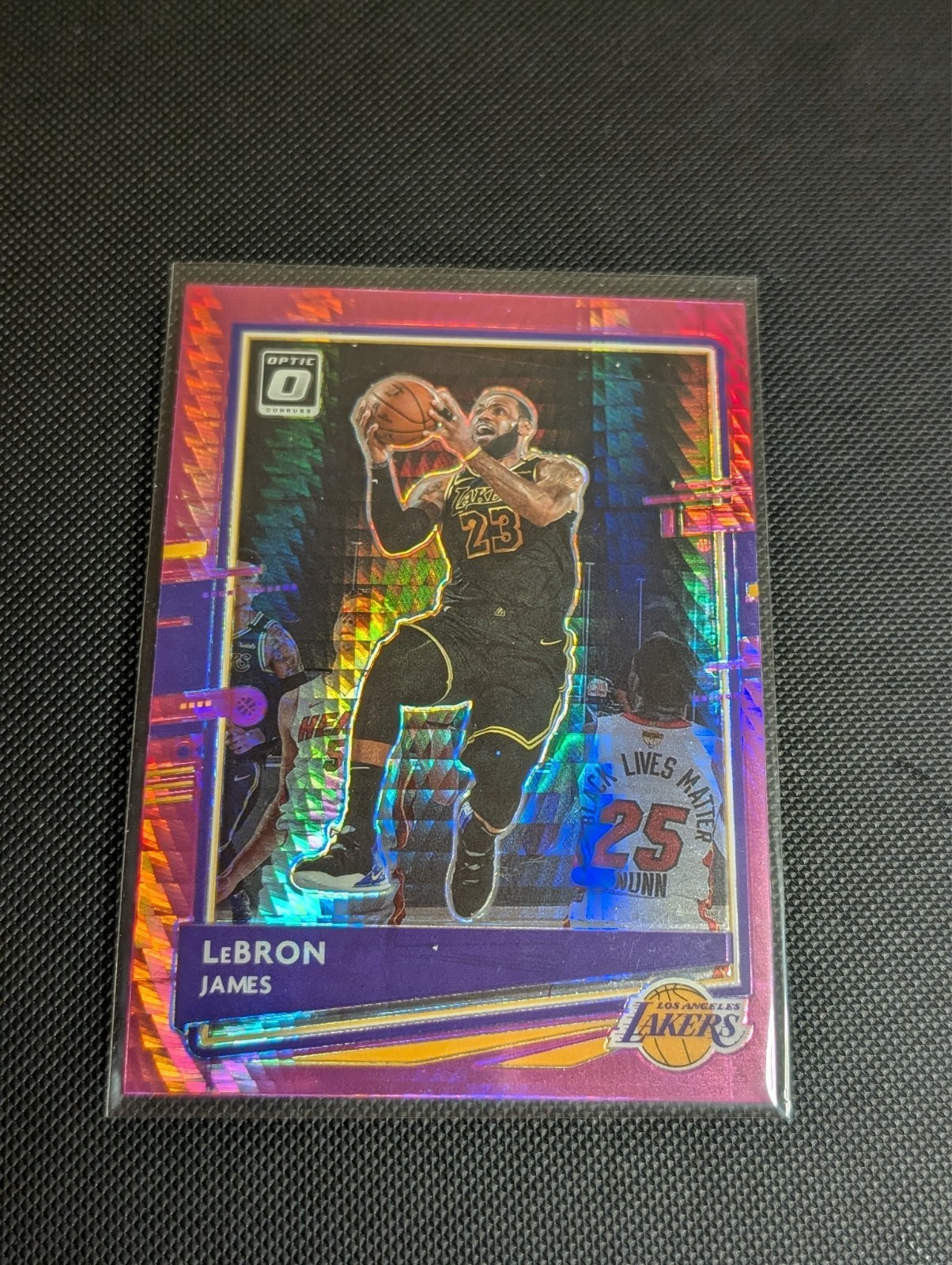 2020-21 Donruss Optic LeBron James Purple Shock Prizm Lakers #13 — Mint