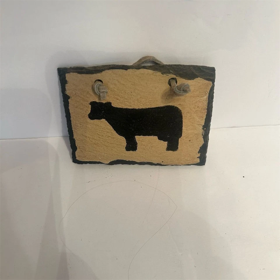 Rustic Cow Silhouette Hanging Decor Plaque Farmhouse Country Style - Image 2 of 4