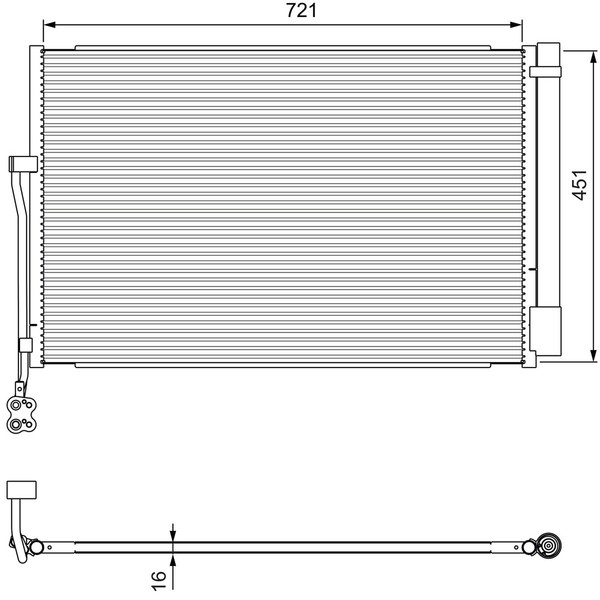 Valeo Kondensator Klimaanlage 814379 FüR Touareg VW Aluminium 7P5 7P6 VAN TDI-image