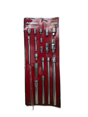 #ad Husky 1 4 in. 3 8 in. 1 2 in. Drive Accessory Set 18 Piece MISSING 1 PIECE $29.99