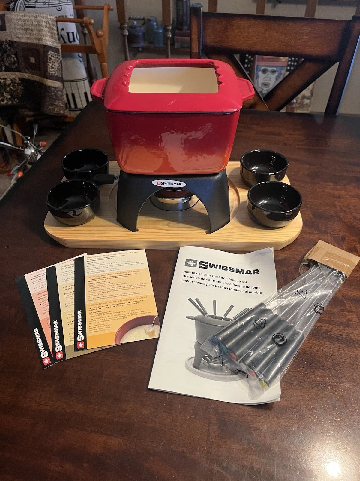 Swissmar Mont Blanc Red Enameled Cast Iron Fondue Set 15 Piece Open Box
Opens in a new window or tab