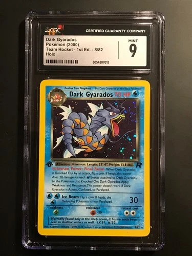CGC 9 - #8 DARK GYARADOS 1st Edition 2000 POKEMON TEAM ROCKET