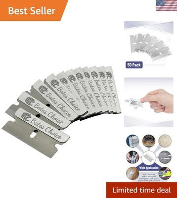 Versatile 50 Count Razor Blades - Perfect for Trimming & Scraping