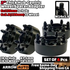 2 Thick 6x135 To 6x5.5 Hub Centric Wheel Adapter 6lugs Chevrolet Wheel On Ford.