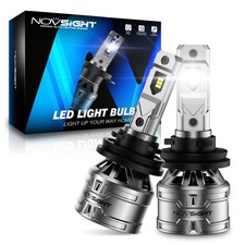 2PCS NOVSIGHT H11 LED Headlight Bulbs High Low Beam 6500K 13000LM Plug/Play Lamp