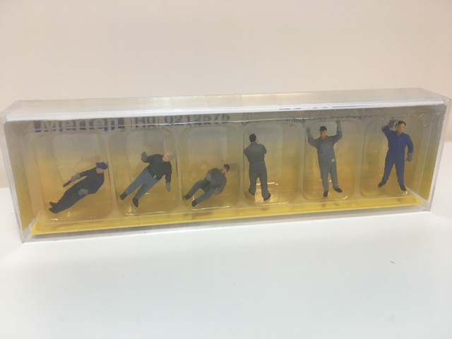 ZYWUOY 50 Bemalte Modellfiguren 1:87 HO - Eisenbahnarbeiter Mit Eimer & Leiter