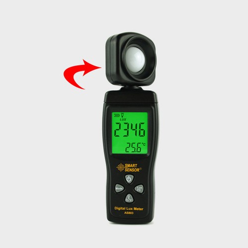 AS803 Lux/Fc Illuminometro Misuratore di Luce Digital Luxmeter Luminometro US - Foto 4 di 16