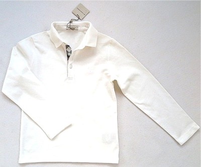 BURBERRY Polohemd weiß    Langarm Gr. 108/5J.  NEU!