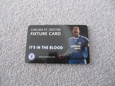 Chelsea football fixture card 2007/2008. Excellent condition.