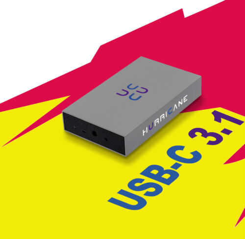 Hurricane 2TB Externe Aluminium Festplatte 3.5" USB C PC Mac Laptop Xbox PS5 HDD - Bild 4 von 7