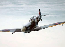 RAF 611 Sqd Spitfire  Mk IX  Aviation Art Post card Sqn Ldr Hugo Armstrong