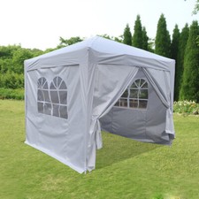 2.5x2.5m Heavy Duty Pop Up Gazebo Marquee Garden Party Tent Canopy with 4 Sides