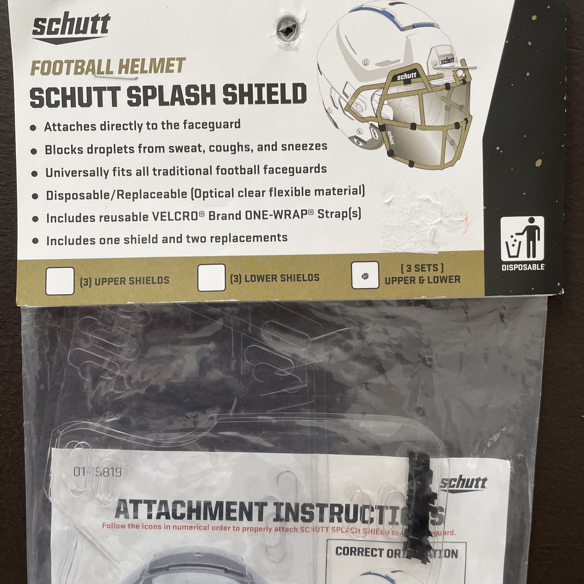 Mascara Shield Buy Schutt Splash Shield For Football Helmet Face
