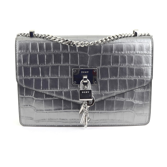 DKNY Elissa Leather Chain Strap Shoulder Bag / Crossbody Purse 248