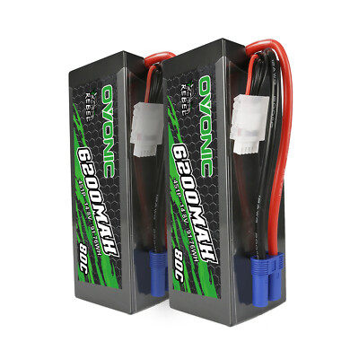 2x Ovonic 4S LiPo Akku 14.8V 6200mAh 80C Hardcase mit EC5 für Arrma LIMITLESS