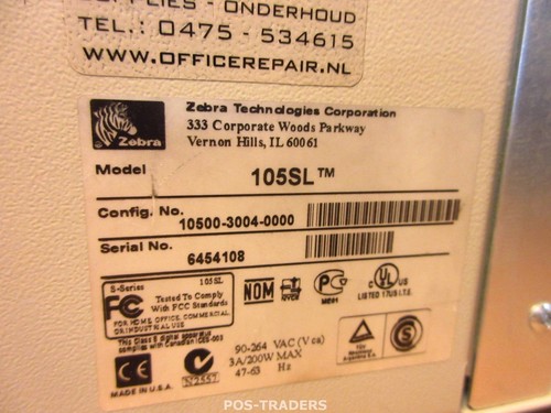 Zebra 105SL 10500-3004-0000 DT/TT Thermo Label Barcode Drucker PAPER OUT ERROR - Bild 5 von 5