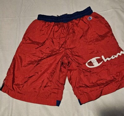 Mens Shorts Red Champion Nylon Shorts Champion Nylon Windbreaker